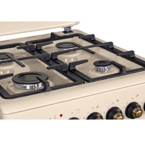 Kuchnia gazowo-elektryczna Retro Designe MPM-56-KRM-14, 50cm, termoobieg, kremowa