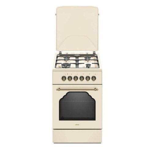 Kuchnia gazowo-elektryczna Retro Designe MPM-56-KRM-14, 50cm, termoobieg, kremowa