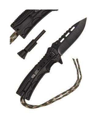 Nóż składany Mil-Tec Paracord z krzesiwem - Camo