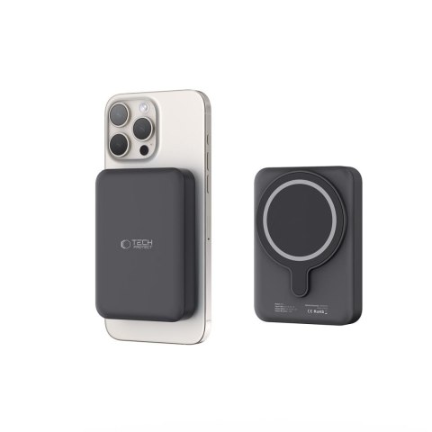Powerbank 10000mAh MagSafe USB-C 15W z kablem USB-C - czarny