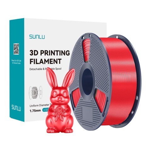 Filament SUNLU PLA+ Silk 1.75mm 1kg (czerwony)