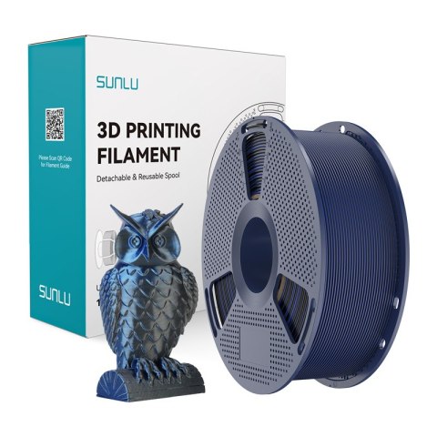 Filament SUNLU PLA+ Silk Dual Color 1.75mm 1kg (czarno-niebieski)