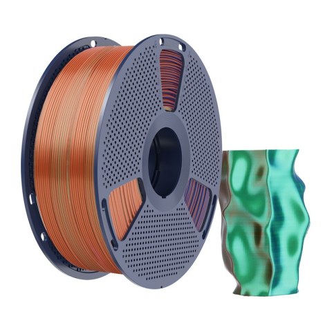 Filament SUNLU PLA+ Silk Tri-Color 1.75mm 1kg (pomarańczowo-niebiesko-zielony)