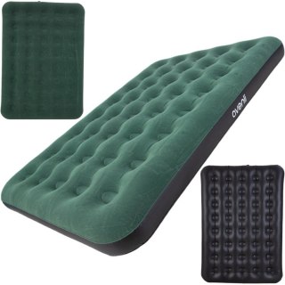 MATERAC FLOKOWANY 2-OSOBOWY CLOUDCOIL ZIELONY 191x137x22CM 24644