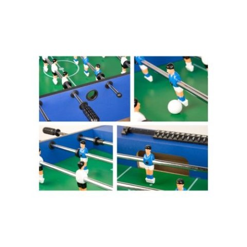 Stół piłkarski GamesPlanet® Glasgow 121x101x79 cm, niebieski