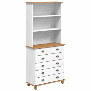 Klatka ASKIM Biały 91 x 40 x 200,5 cm Lite drewno sosnowe