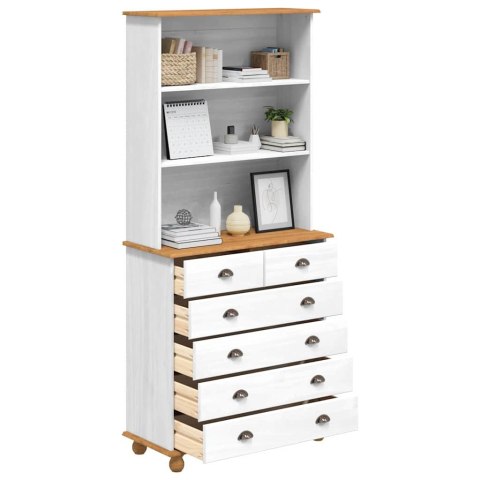 Klatka ASKIM Biały 91 x 40 x 200,5 cm Lite drewno sosnowe