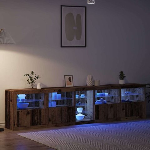Komoda LED Ze LED Lights Stare drewno 283 x 37 x 67 cm