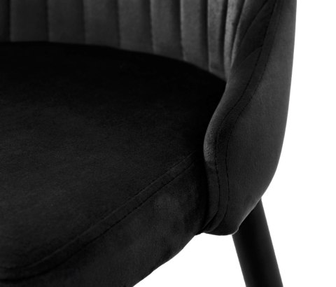 Krzesło welurowe LORIENT VELVET czarne