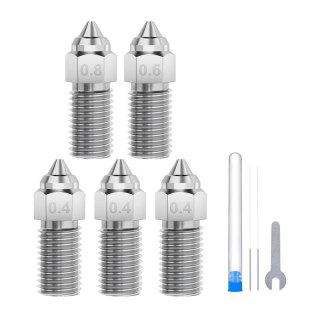 Zestaw dysz stalowych utwardzanych ELEGOO Neptune 4 / 4 Pro (0,4 mm x3, 0,6 mm x1, 0,8 mm x1)