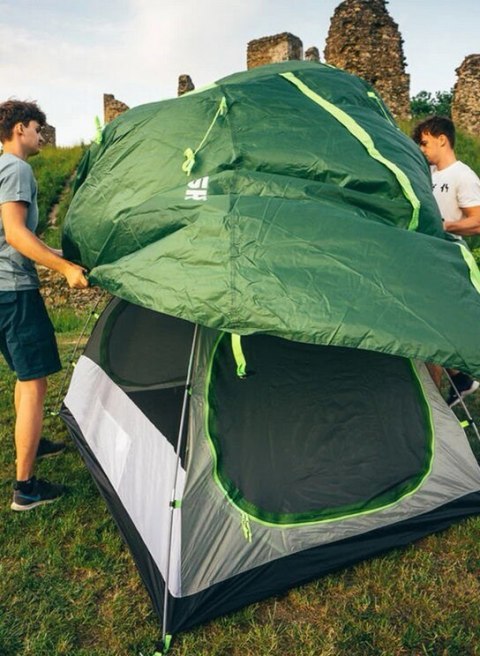 Husky Namiot turystyczny dwuosobowy BIZAM 2 PLUS, 145 x 290 x 120 cm, 3,6kg zielony