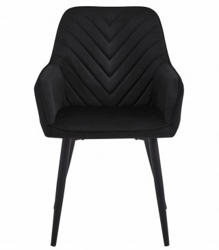 Krzesło NANA - czarny aksamit / nogi czarne x 1