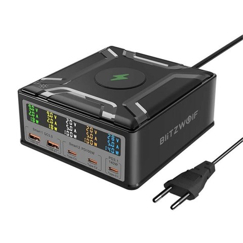 Ładowarka sieciowa BLITZWOLF BW-S28 260W + Qi 15W (czarna)