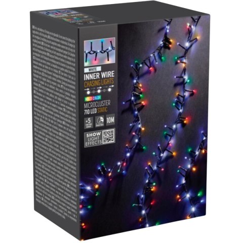 LAMPKI CHOINKOWE ŁAŃCUCH ŚWIETLNY 710 LED MULTIKOLOR/BIAŁY