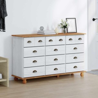 Komoda ASKIM Biały 79 x 40 x 133,5 cm Lite drewno sosnowe