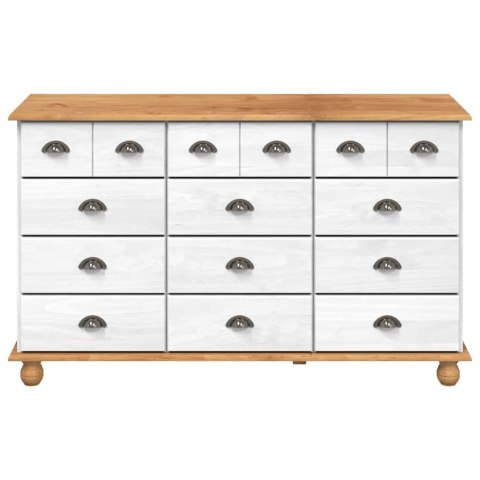 Komoda ASKIM Biały 79 x 40 x 133,5 cm Lite drewno sosnowe