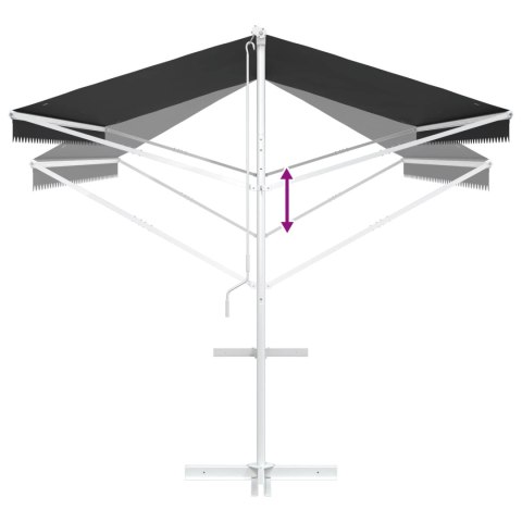 Markiza wolnostojąca antracytowy 5 x 3 m Poliester