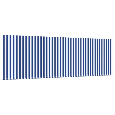 Markiza zwijana Niebieski i biały 400 x 200 cm