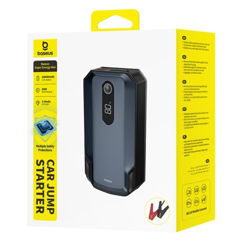 Jump starter urządzenie rozruchowe powerbank 20000mAh - czarny