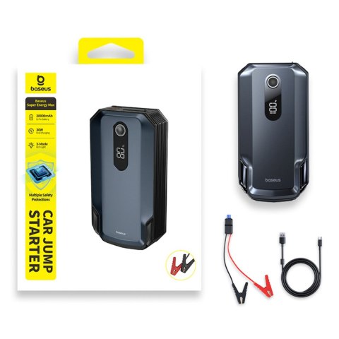 Jump starter urządzenie rozruchowe powerbank 20000mAh - czarny