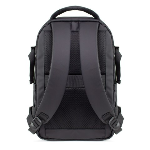 Plecak podróżny do samolotu z kieszenią na laptop 20l 40x20x25 cm - czarny
