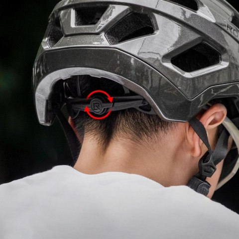 Kask rowerowy młodzieżowy LK-67 z odpinanym daszkiem 54-58 cm - szary