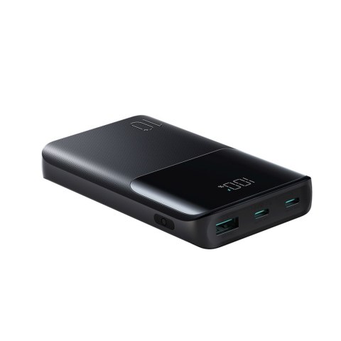 Powerbank 10000mAh 22.5W USB-A USB-C z wyświetlaczem JR-QP191 Mini - czarny