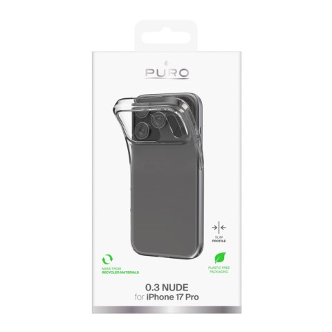 Etui pokrowiec na iPhone 17 Pro 0.3 Nude Ultra-Slim TPU - przezroczysty