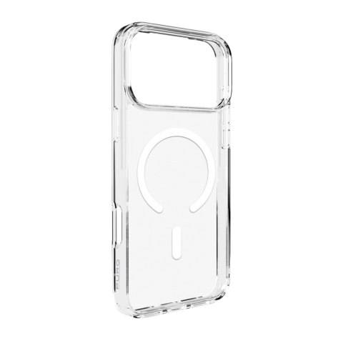 Etui pokrowiec na iPhone 17 Pro MagSafe Lite Mag TPU PC - przezroczysty biały pierścień