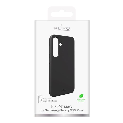 Etui silikonowe case do Samsung Galaxy S25+ Icon Mag MagSafe - czarny