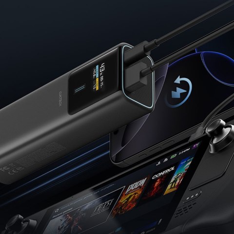 Powerbank 10000mAh USB-C USB-A 150W - czarny