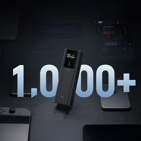 Powerbank 10000mAh USB-C USB-A 150W - czarny