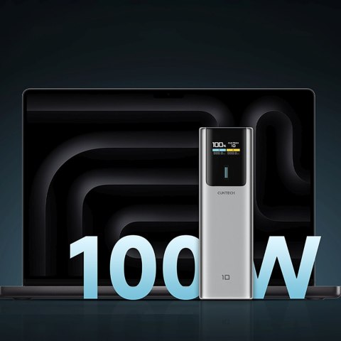 Powerbank 10000mAh USB-C USB-A 150W - szary