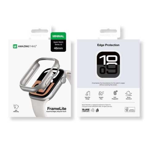 Etui pokrowiec do zegarka Apple Watch 46mm Minimal Case - srebrny