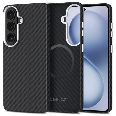 Etui pokrowiec na Samsung Galaxy S26 - czarno srebrny