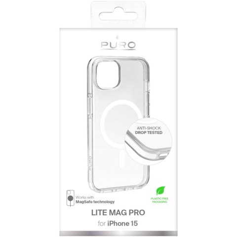 Etui silikonowe do iPhone 15 Lite Mag Pro MagSafe - przezroczyste