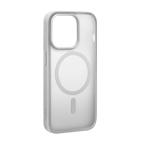Etui silikonowe do iPhone 15 Pro Max Gradient MagSafe - srebrne