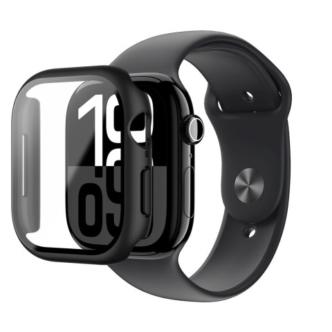 Etui ze szkłem hartowanym do Apple Watch 46mm Radix Glass - czarne