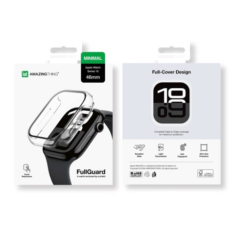 Etui ze szkłem hartowanym do Apple Watch 46mm Radix Glass - przezroczyste