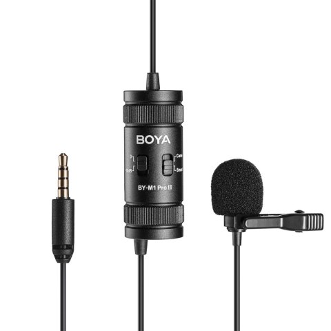 Mikrofon krawatowy przewodowy do smartfonów kamer 3.5 mm TRRS 6m - czarny