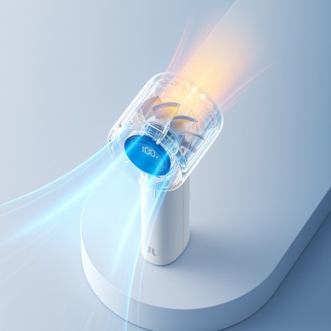 Mini wentylator wiatrak przenośny 5000mAh LED - szary