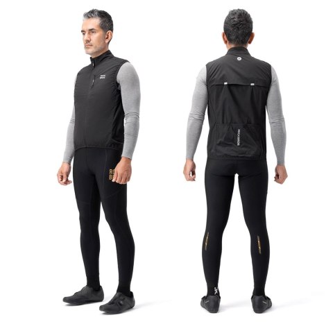 Kamizelka rowerowa termiczna rozmiar XXXXL - czarna