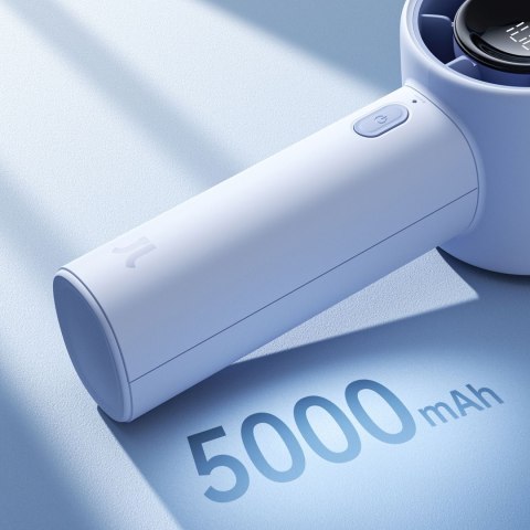 Mini wentylator wiatrak przenośny 5000mAh LED - niebieski