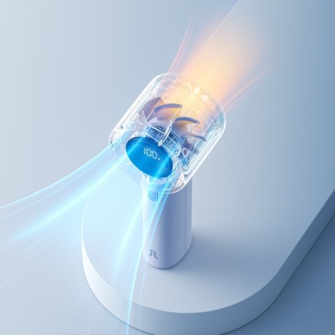 Mini wentylator wiatrak przenośny 5000mAh LED - niebieski