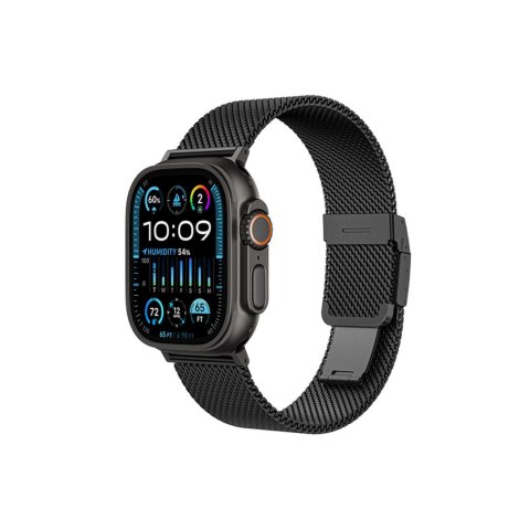 Pasek tytanowy na AppleWatch 38/40/41/42/44/45/46/49 mm - czarny
