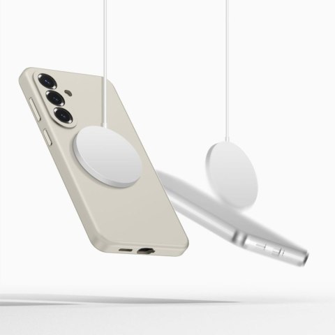 Etui pokrowiec na Samsung Galaxy S26 Silicone MagSafe - beżowy