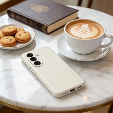 Etui pokrowiec na Samsung Galaxy S26 Silicone MagSafe - beżowy