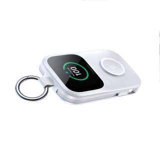 Powerbank 5000mAh z ładowaniem bezprzewodowym zegarka 5 W - biały