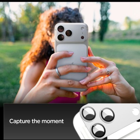 Szkło na obiektyw do iPhone 17 Pro Optik Pro XL - srebrne