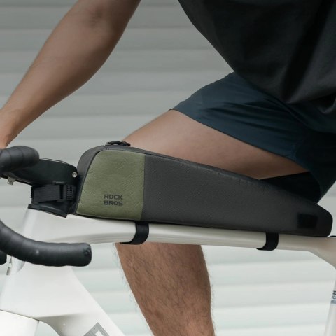Torba rowerowa na górną rurę ramy 0.9L - czarno zielona